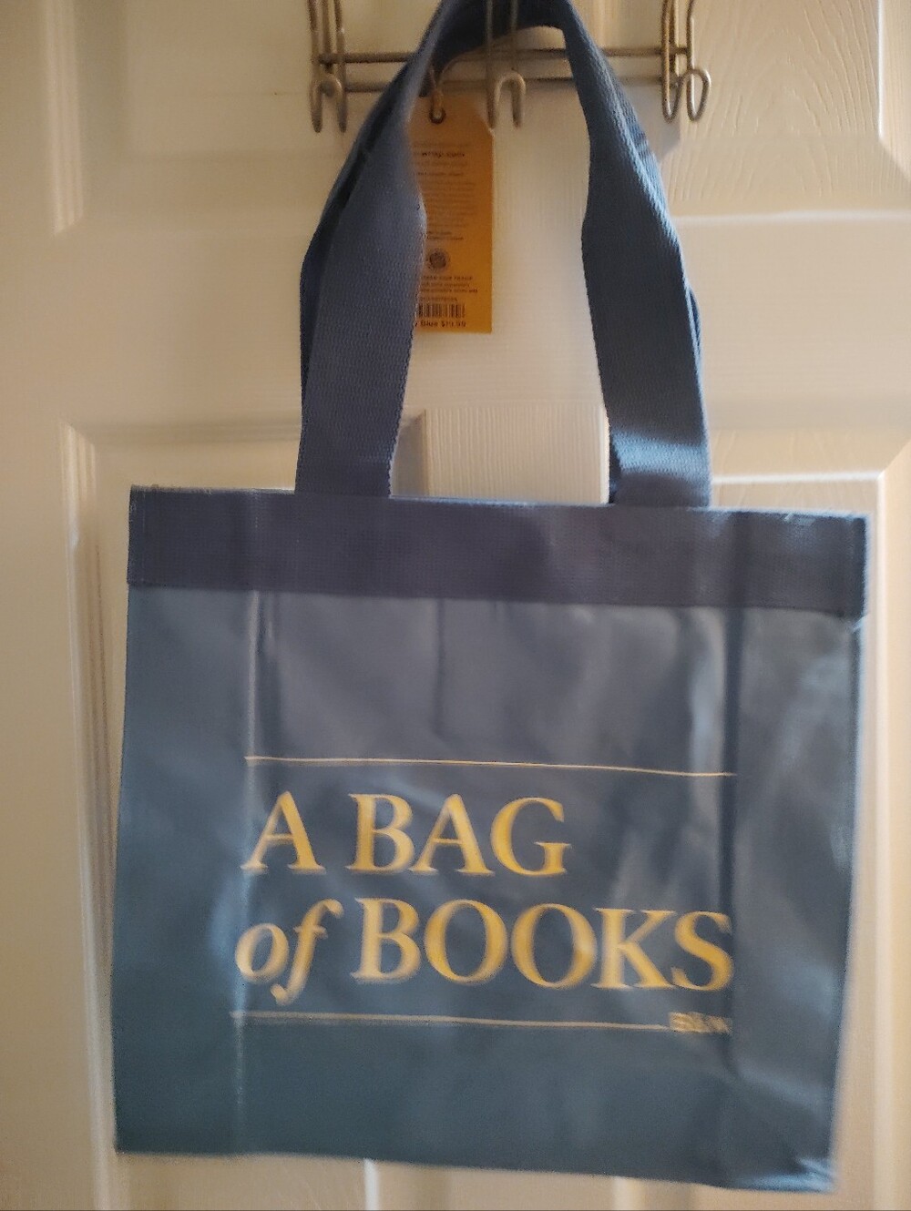 A Bag Of Books Light Blue 🆕 Organic Cotton Reusable Tote Bag B& N